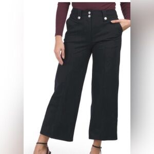NWT Derek Lam Black Wide-Leg Pants